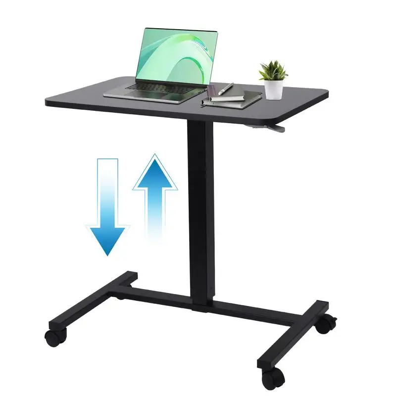 

Mobile Computer Desk Portable Adjustable Laptop Desk With Wheels Ergonomic Mobile Table Rolling Computer Cart For Home Bedroom