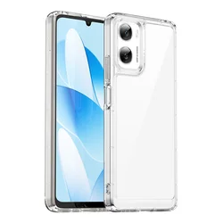 Vibrant Shockproof TPU Protective Phone Case with Clear Frame - Motorola Moto G17 (Transparent)