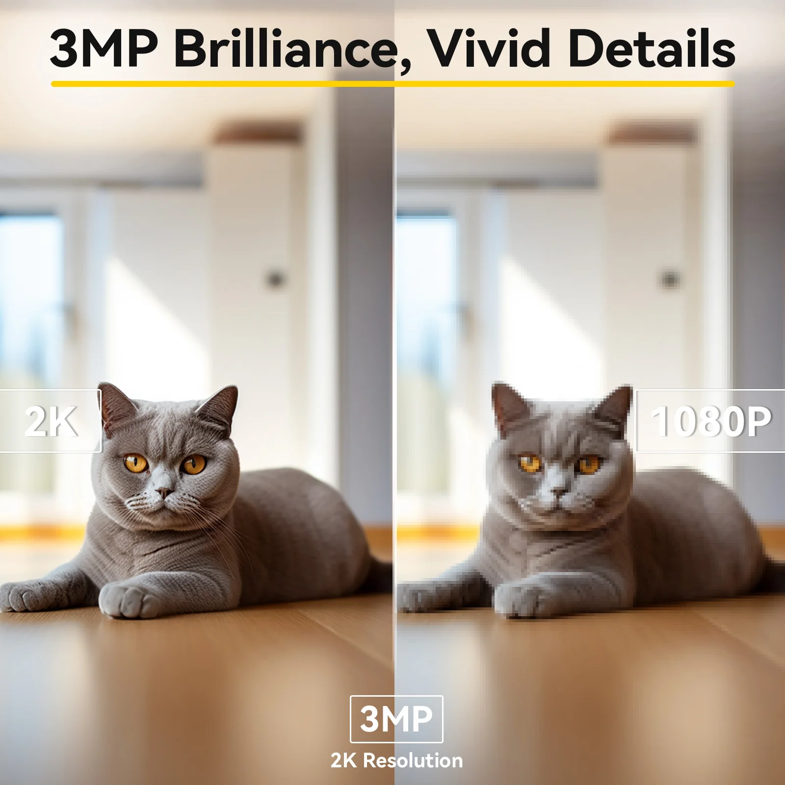 BoyKeep 3MP 5G/2.4GHz WiFi Indoor Home Security IP Smart Baby Monitor Camera Automatic Tracking 24/7 Video Surveillance Camera 5