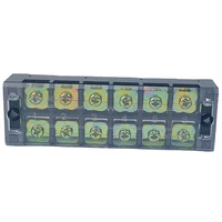 1Pcs TB4506 45A 600V Dual Row Barrier Screw Terminal Block Strip Wire Connector Insulated DIY Electrical Fix Fence High Quality 4