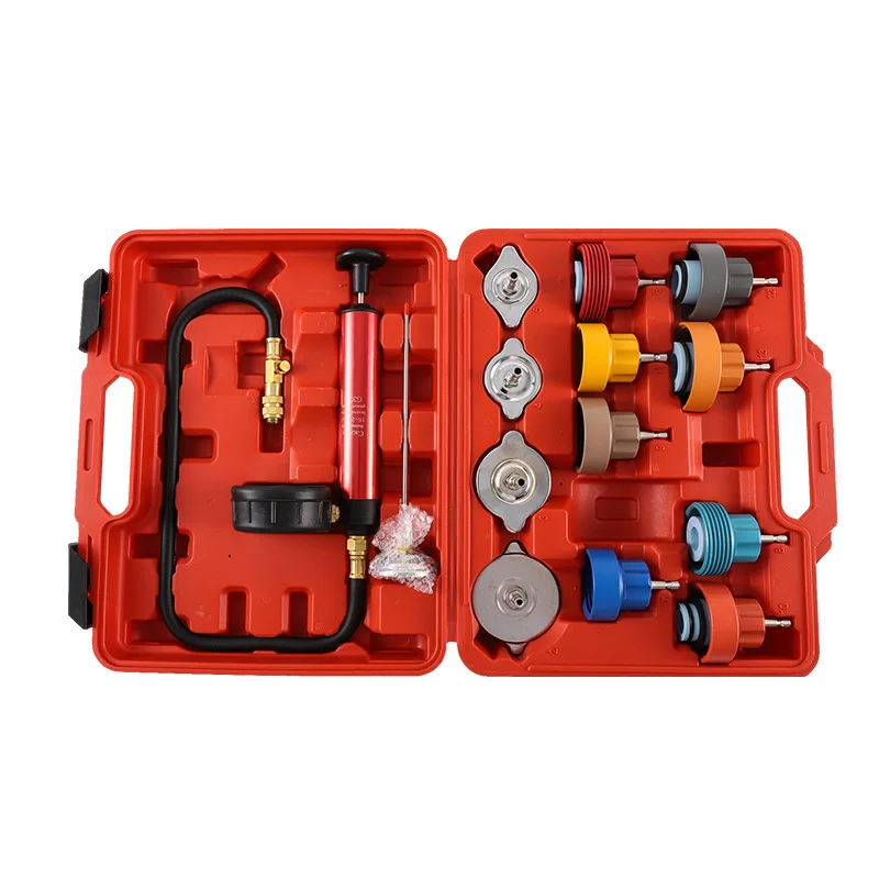 14pcs-water-tank-leak-detector-car-cooling-system-tester-auto-repair-pressure-gauge