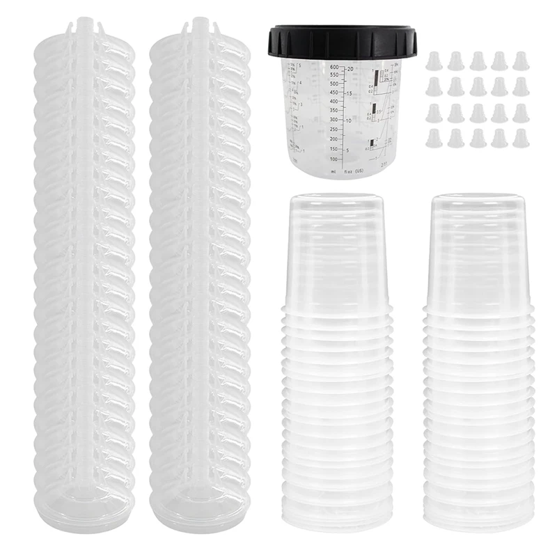 

Разбрызгиватель краски, чашка для смешивания, одноразовый прозрачный пластик для автомобильного коммерческого покрытия