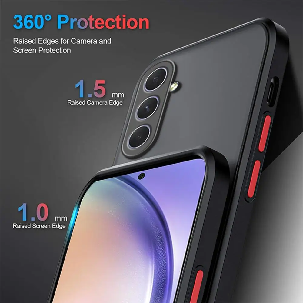 Custodia per telefono opaca Armor per Samung A54 5G Custodia protettiva rigida per paraurti antiurto per custodie Samsung Galaxy A14 A34 A54 - immagine 2