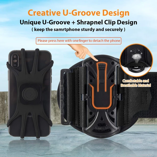 Porta Telefono Da Polso Sportivo – Fascia Da Corsa Per Smartphone 4,6-5,5'' – Universale