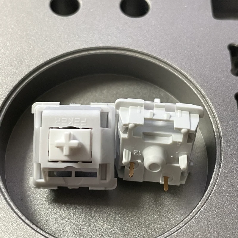 HMX Feker 화이트 마블 V3 스위치 5핀 HIFI 리니어 스위치 POM 스무스 42g 고윤활 커스텀 기계식 키보드 스위치