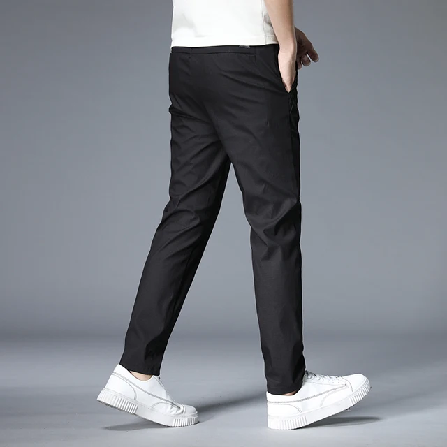 Summer New Thin Casual Pants Men 4 Colors Classic Style Fashion Business Slim Fit Straight Cotton Solid Color Brand Trousers 38 2