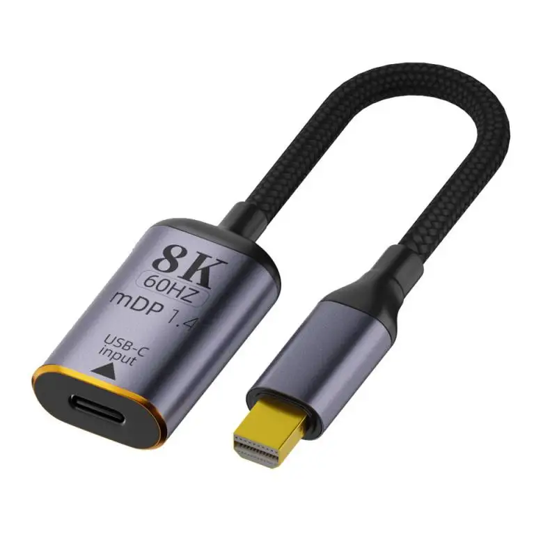 노트북 휴대폰용 유연한 비디오 어댑터 케이블, 8k 60hz 디스플레이 포트, 디지털 케이블, 비디오 오디오 변환기, 왜곡 방지