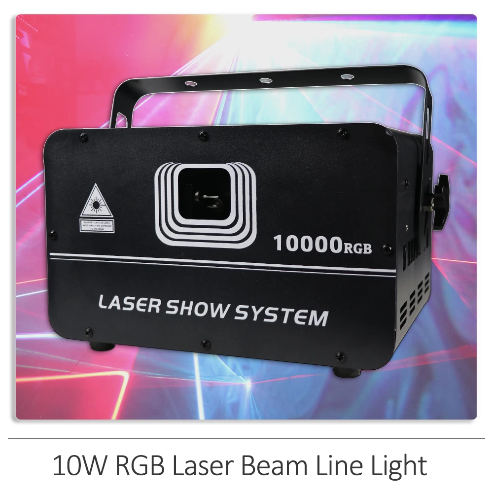Più Nuovo 10W Rgb Laser Line Beam Light Animation Scanner Luce Laser Dmx512 Dj Disco Bar Party Illuminazione Professionale Per Effetti Scenici