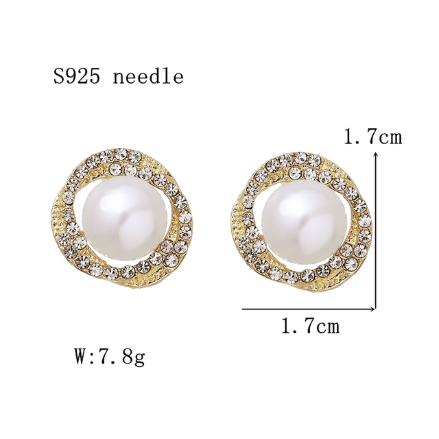Style Simulated Pearl Earrings For Women Personality Geometric Female Elegant Earring Jewelry Valentine's Day Girl Gift
