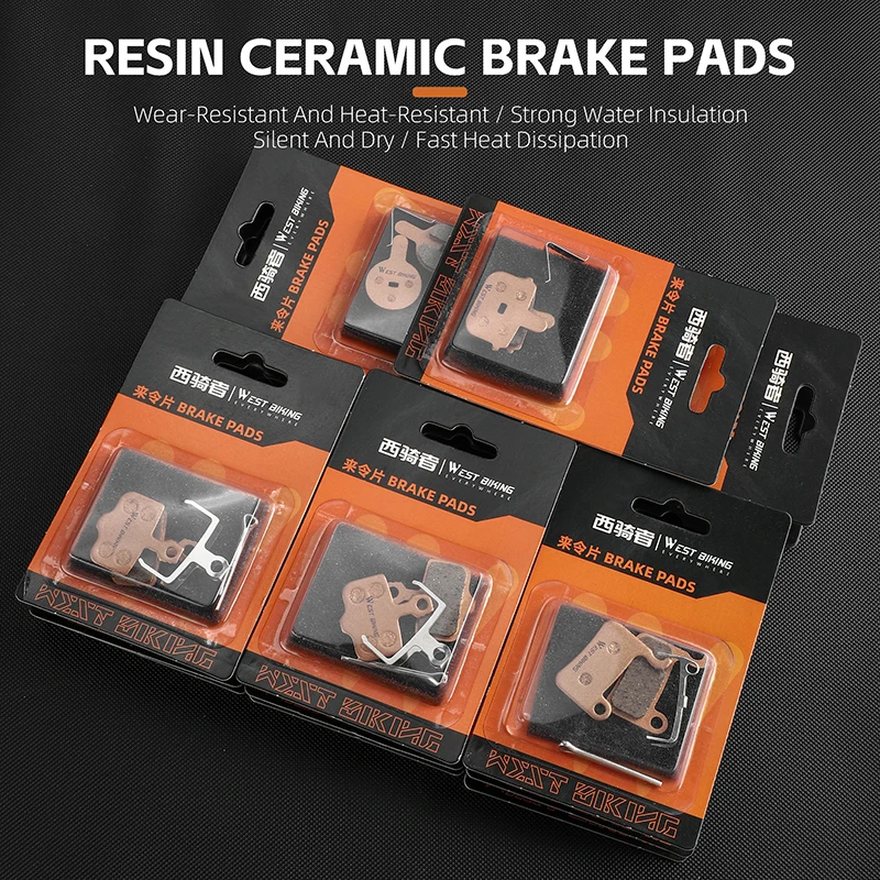 WEST BIKING Resin Ceramic Bicycle Brake Pads For Shimano Deore MT200 M515 M475 Xtr Xt PROMAX DC710 DC720 Bike Accessories