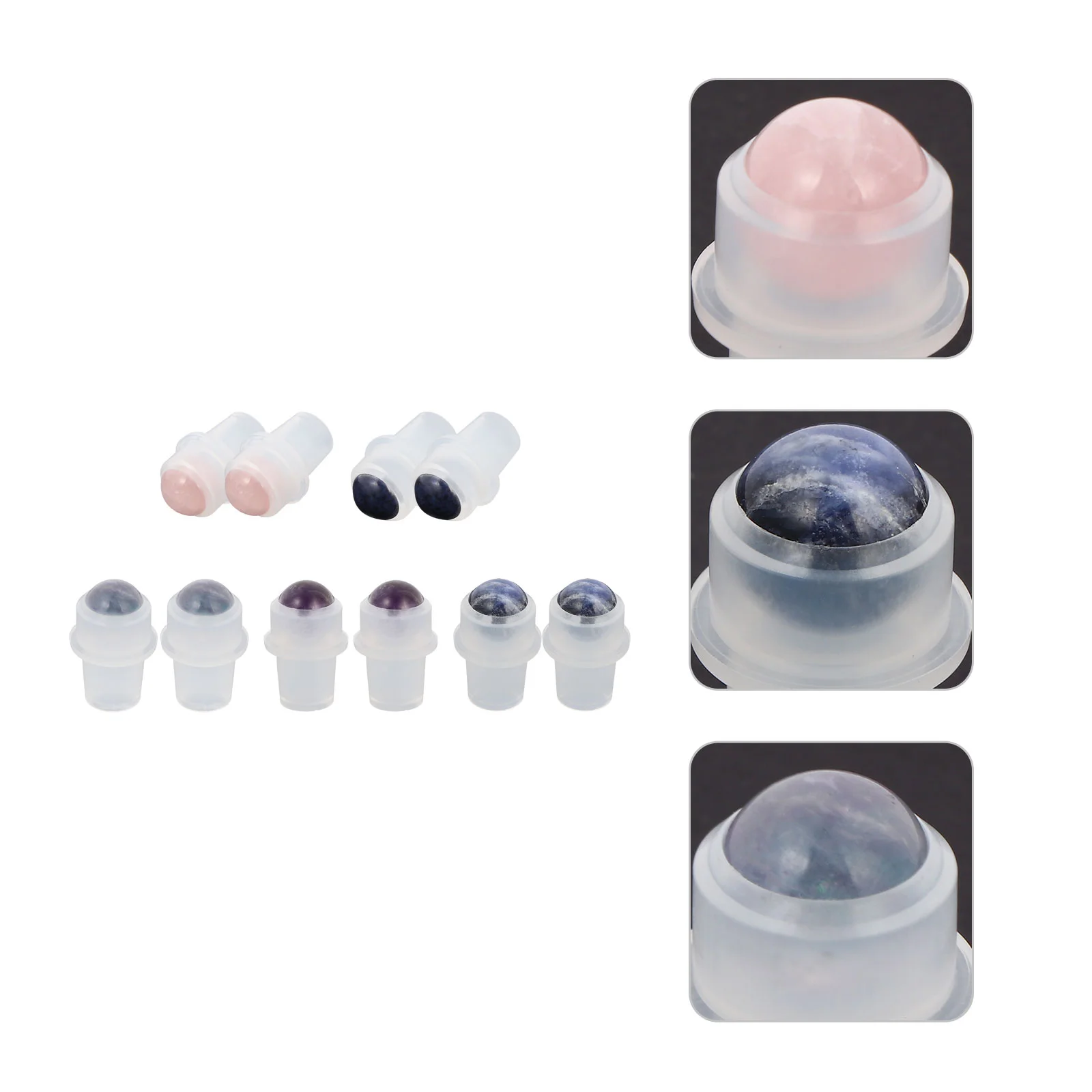 

Milisten Oils Dispenser Roller 10Pcs Pipette Dropper Ball Replacement Natural Gemstone Pipette Dropper