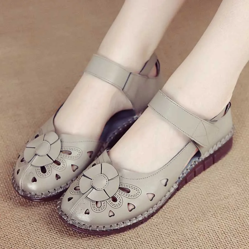 

женская обувь кроссовки на платформе кроссовки женские летняя обувь женская Сандалии женские в этническом стиле, дышащие босоножки с цветами, удобные лоферы, круглый носок, плоская подошва, однотонные, на лето