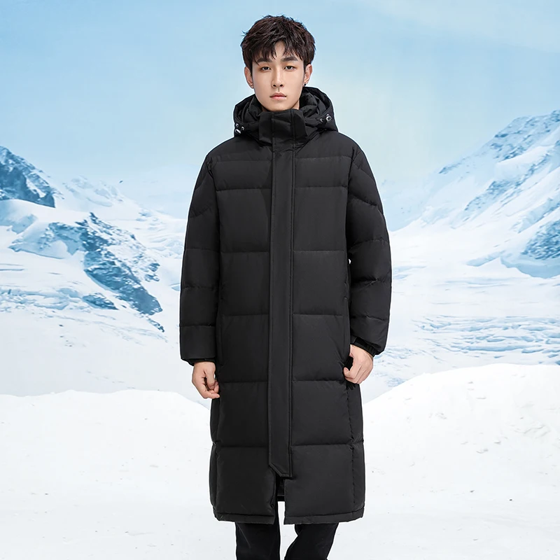 Down Jacket Men Long Jackets Women Clothing Winter Warm Lightweight White Duck Down Coats Men Streetwear Overcoats