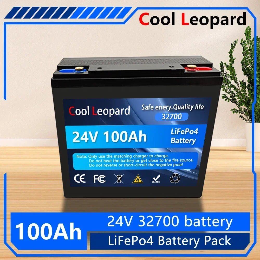 Lithium Battery 24V 100AH LiFePO4 32700 Battery Built-in 120A BMS RV Rechargeable Lithium Iron Phosphate Solar Marine Overland Off-Grid Battery
