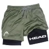 HEAD two-piece sports shorts Breathable casual quick drying double-layer shorts Summer running tracksuit bottoms mobile phone p 4