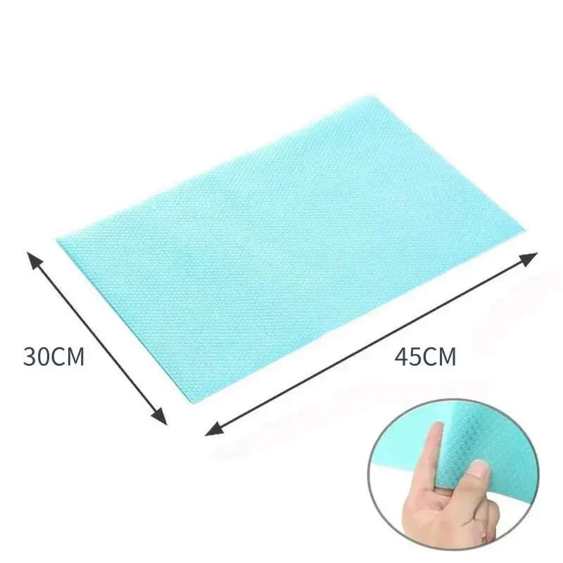 Refrigerator Pad Non-Slip Waterproof Can Be Cut 4pcs Fridge Shelf Liner Mat Kitchen Washable Drawer Cabinet Pads Table Placemats
