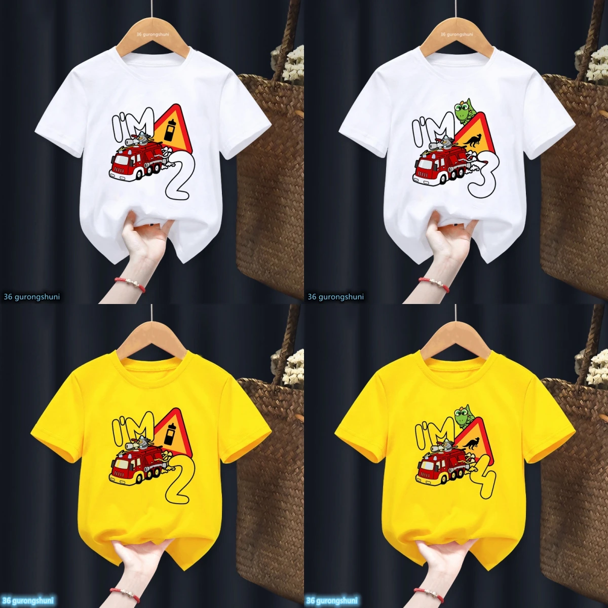 Забавная Милая Рождественская футболка, футболка с изображением снеговика, Санта-Клауса, номера 2-9, подарок на день рождения, футболка для мальчиков и девочек, детская одежда в стиле Харадзюку, топы