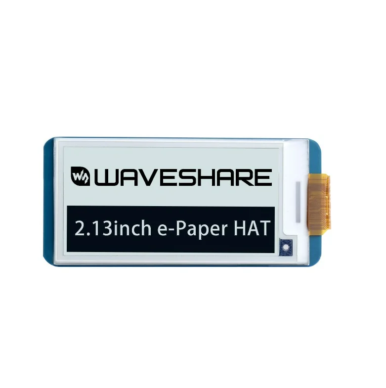 Waveshare 2.13 Polegadas E-paper Display Hat 250×122 Resolução E-ink Tela Módulo de Papel Eletrônico com Controlador Incorporado Parcial