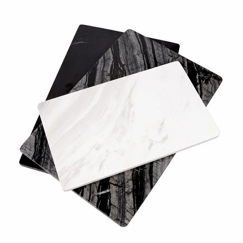 Modern Simplicity Natural Marble Flat Tray Circular Square Cosmetic Jewelry Storage Photography Props Display Ornaments 5