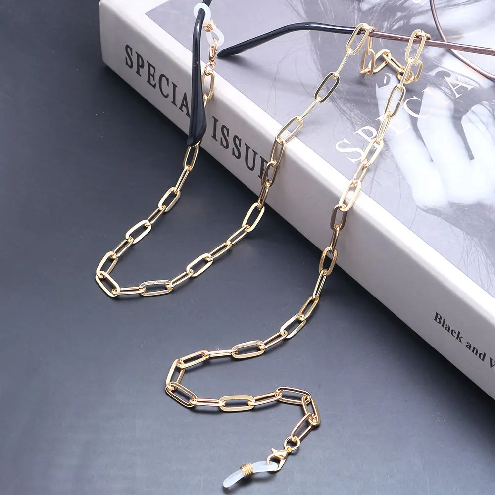 

Trendy Glasses Clips Men Fashion Anti-lost Women Paperclip Glasses Chain Mask Cord Holders Metal Mask Rope Non-slip