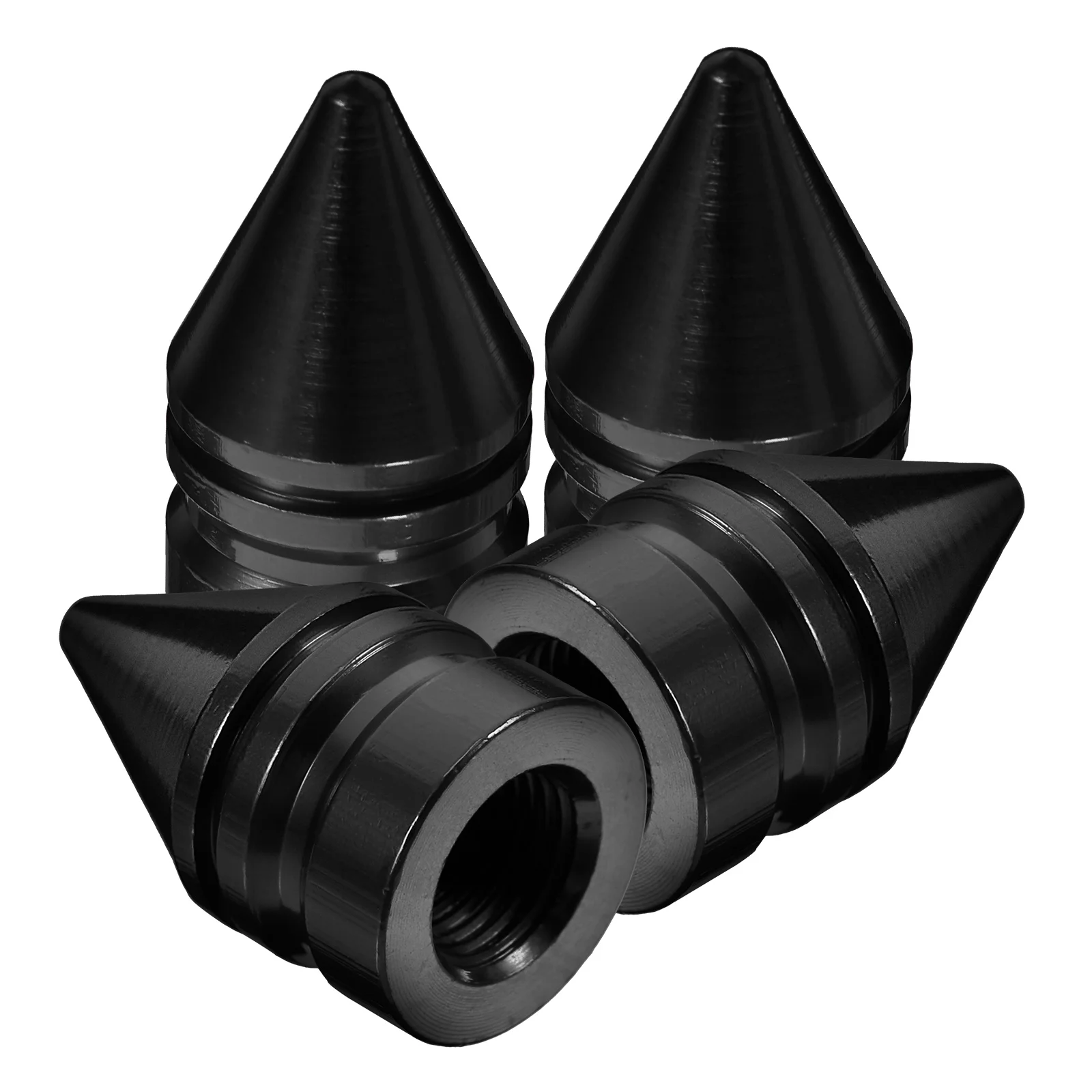 

4 Pcs Universal Motorcycle Valve Cap Aluminum Alloy Dust Caps for Car Tyres Tire