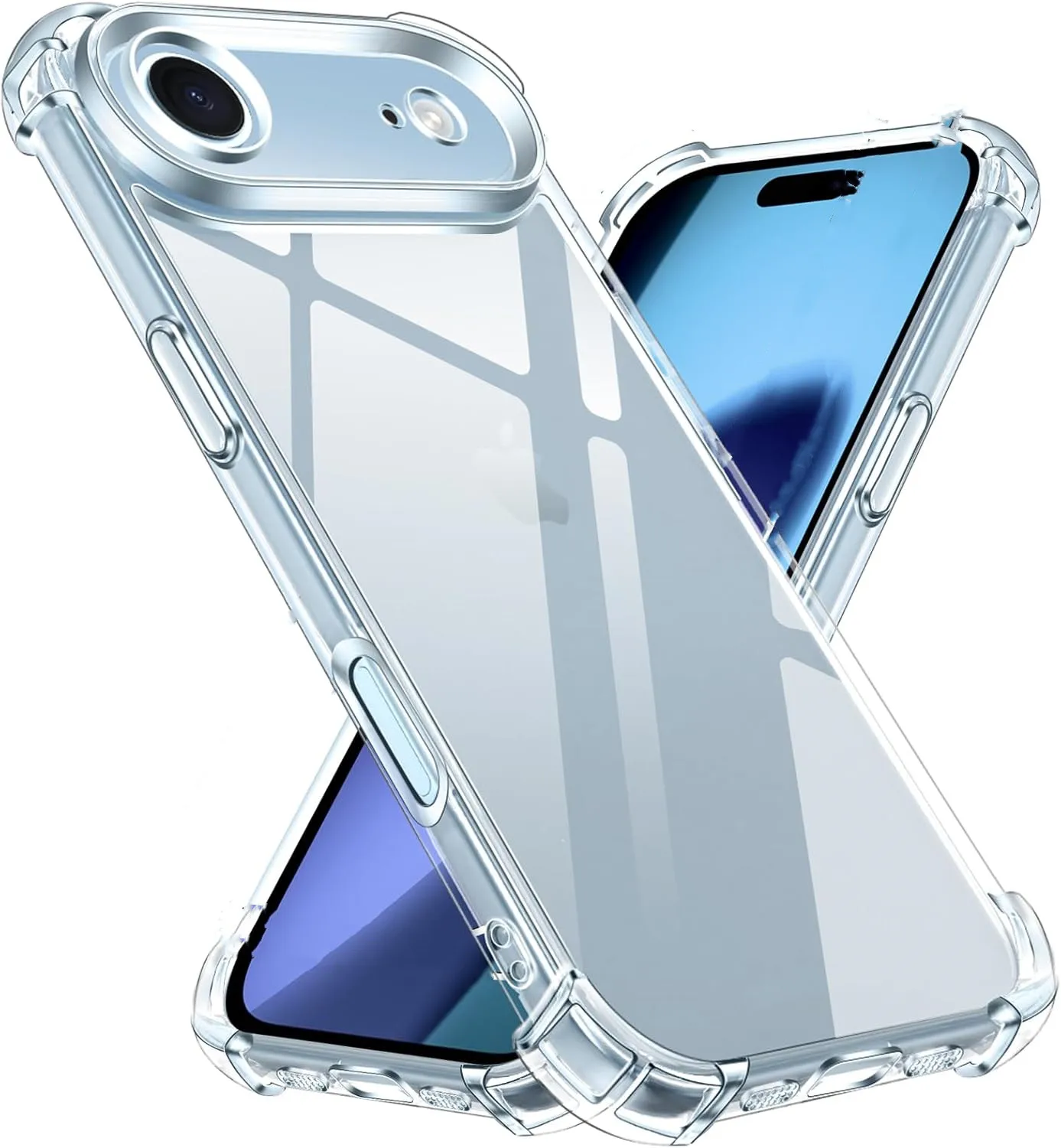 Ultradünne Airbag Transparente TPU Stoßfeste Hülle für iPhone 17E 17 Air 16e 16 Pro Max Plus Cover Klare Schutzhülle Coque Fundas