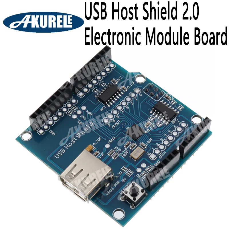 

USB Host Shield 2.0 for Arduino UNO MEGA ADK Compatible for Android ADK DIY Electronic Module Board