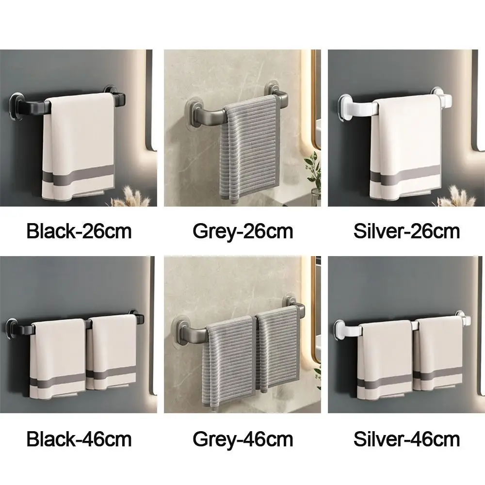 Towel Rack Towel Holder 26/46cm Space Aluminum Towel Rack Wall Mount Clothes Holder Storage Shelf Bathroom Towel Hanger Holder Bathroom Hardware