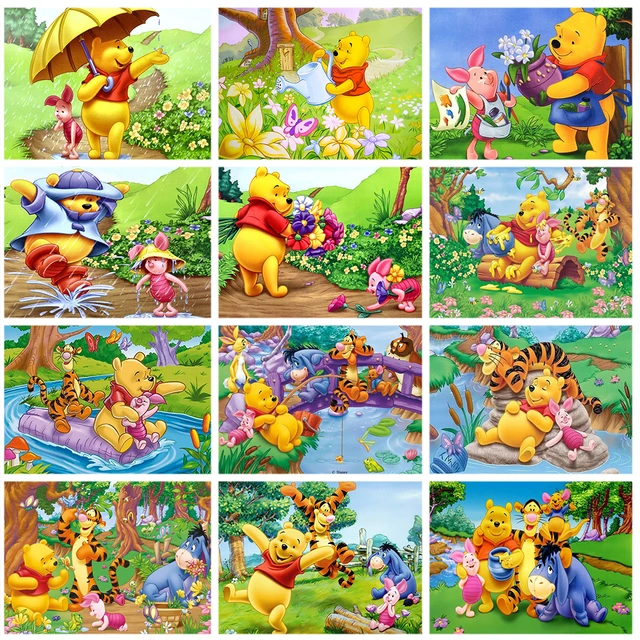 5D Diamond Painting Full Round/Square Winnie the Pooh Eeyore Mosaic  Embroidery Kit Art Picture of Rhinestones Home Decor - AliExpress