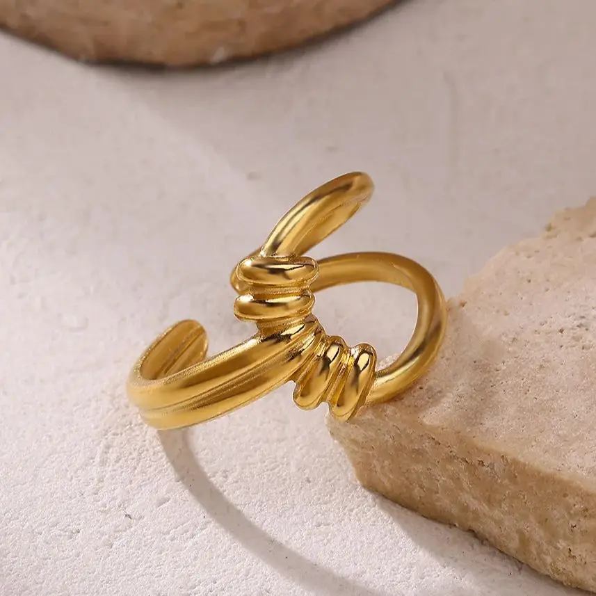 Unique, Geometric, Stainless Steel, Rings, For Women