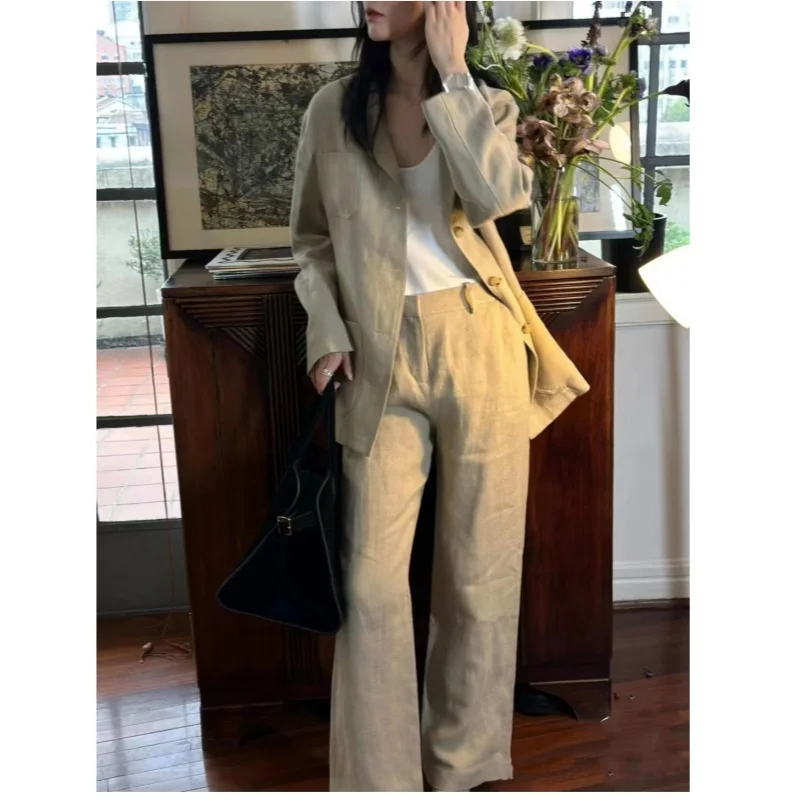 

Women's Linen Suit Coat, Early Spring, New Fashion, 2023