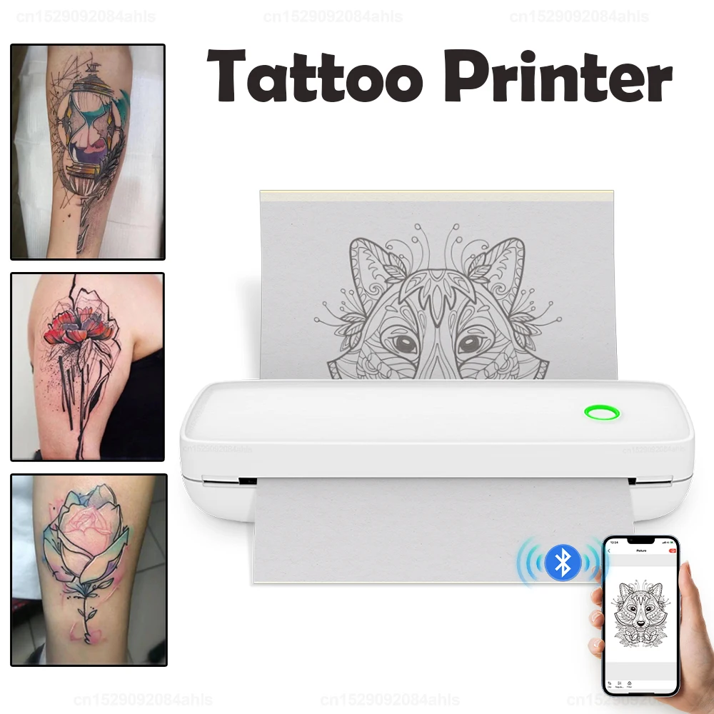 Mini imprimante de tatouage portable, imprimante thermique A4