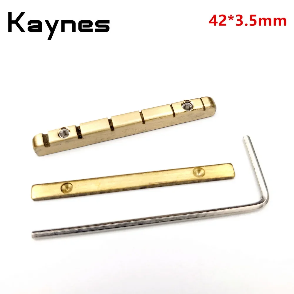 Einstellbare Messing Mutter Gitarre Messing Brücke Mutter 3,5*42mm Split Regulierung Mutter Ersatzteile Für ST TL elektrische Gitarre – Detail 1