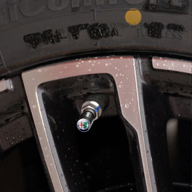 Tappi Valvole Pneumatici Alfa Romeo - Confezione Da 4, Per Giulietta, Giulia, Stelvio E Mito - Foto 9