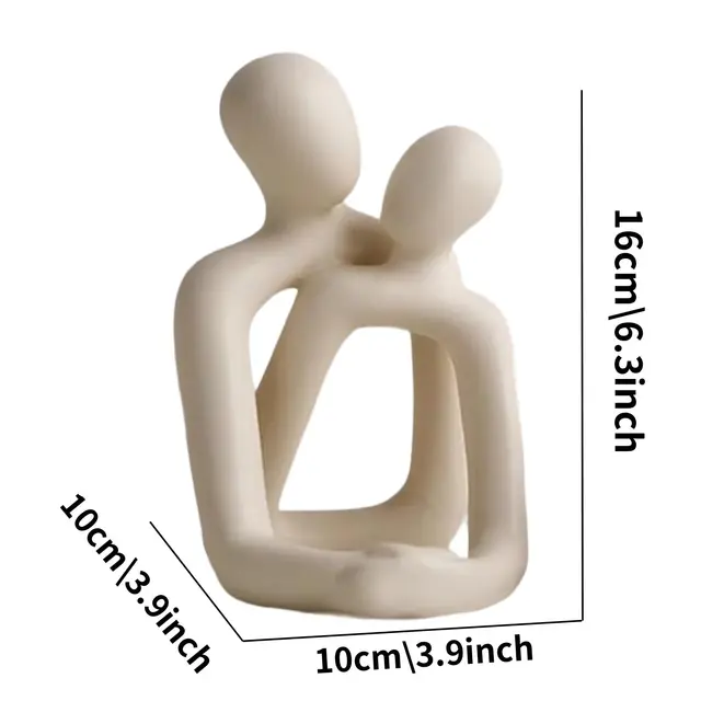 Loving Couple Resin Statue 3