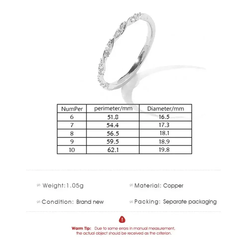 Wedding Rings Womens Ring Jewelry Rings Ring Jewelry Fashion New Trendy shiny Rhinestone Chic Twist Ring Geometric Alloy Gold Rose Color for Women Jewelry Elegant Wedding Rings