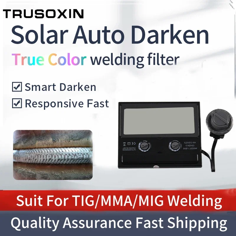 AAA Battery + Solar Automatic Darkening TIG MIG MMA True Color Welding Mask/Helmet Face Mask Weld Goggles/
