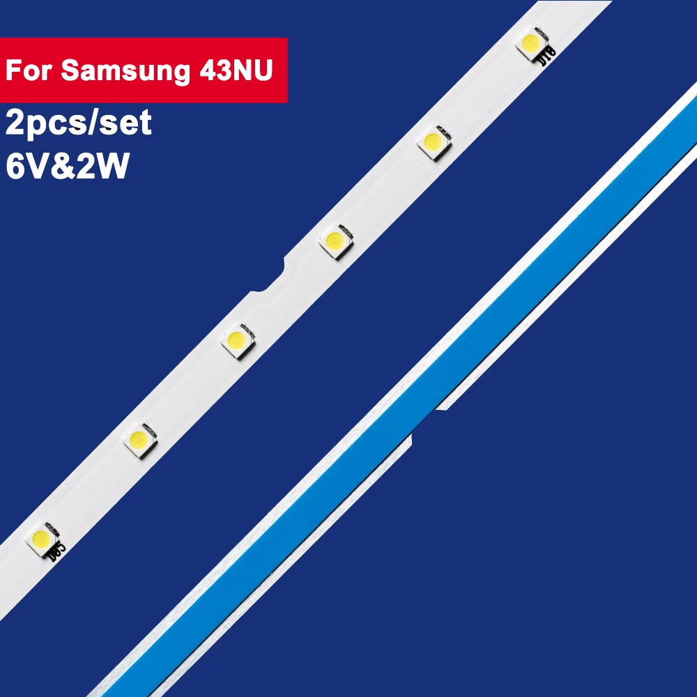 2Pcs 462mm For Samsung 43NU LED Backlight TV 28Leds UE43NU7100U AOT_43_NU7100F_2X28_3030C BN44-00947A UE43NU7120U UE43NU7100 40pcs led backlight strip for samsung 43nu7100 ue43nu7100 un43nu7100 ue43nu7100u aot 43 nu7100f ue43nu7120u ue43nu7170u