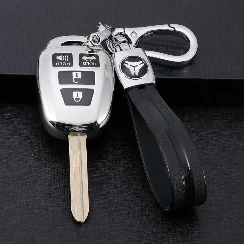 4 버튼 자동차 원격 키 쉘 Toyota Camry Prius 2012 2013 2014 2015 2016 2017 Corolla RAV4 키 케이스 TOY43