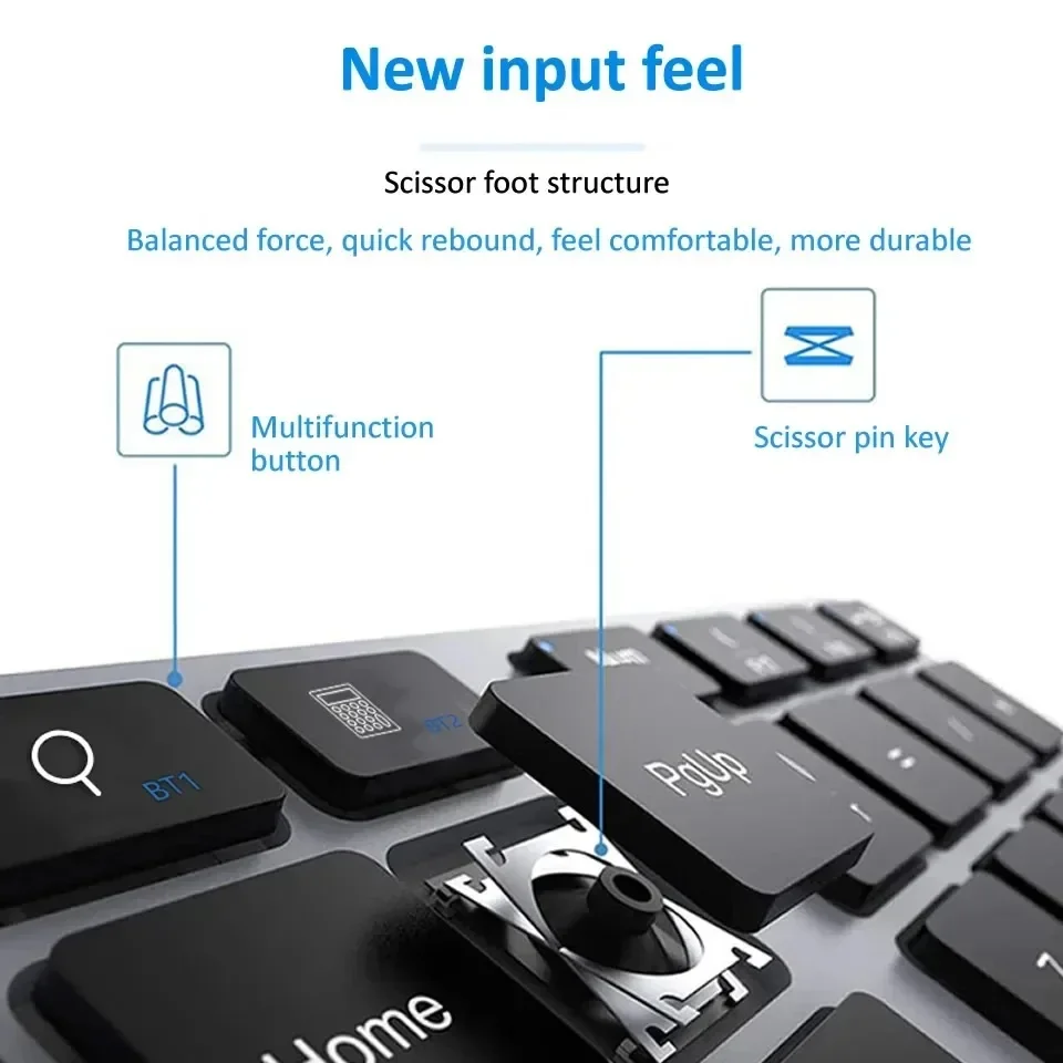 Universal Wireless Rechargeable Numeric Keypad with Dual Mode Connectivity