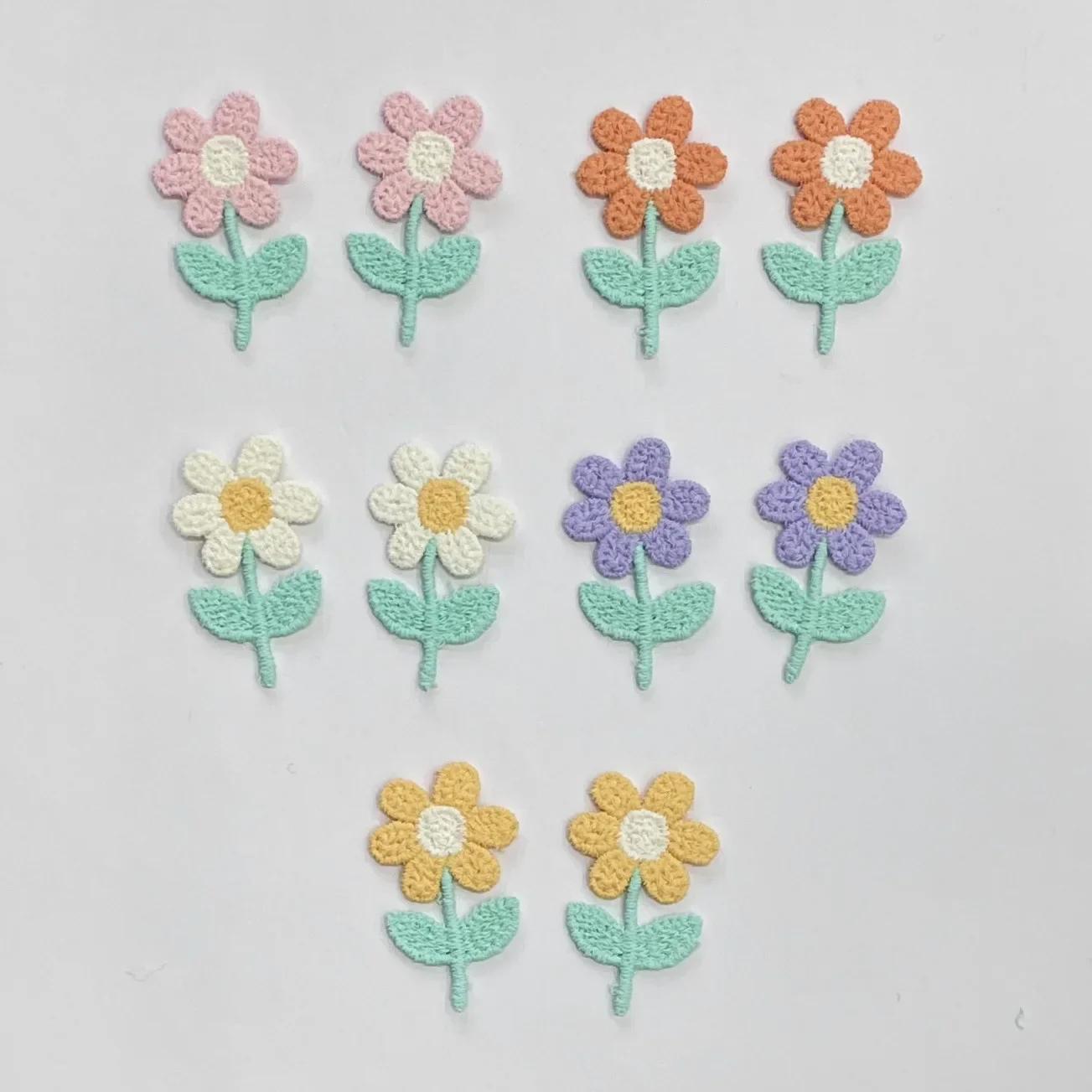 DIY Clothing Accessories Knitted Flower Embroidery Daisies Ins Fun Children's Headwear Hair Ledger Bow Tie Hair Band Brooch