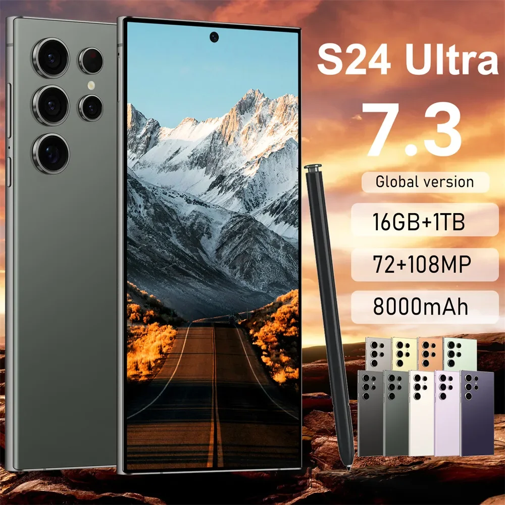 S24 Ultra Smart Mobile Phones Smartphone Cell Phone 22TB+2TB Android 14 5G Dual SIM Snapdragon 8 gen 3 Global Version Cellphones smart phone