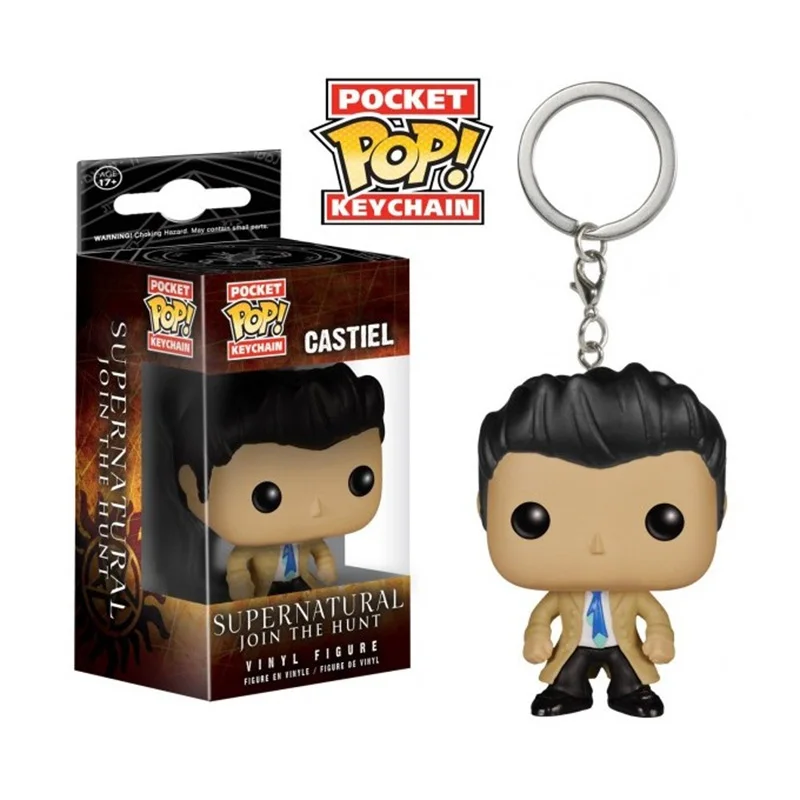 thumbnail image 1 of Funko Pop Keyring Supernatural Castiel Doctor Who Tardis Vinyl Action Figure Pop Pocket Keychains Toys Gifts, 1 of 3
