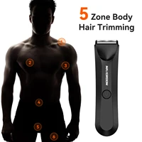 MAXGROOM Body Hair Trimmer Shaver for Men Ball Trimmer for Groin Pubic Replaceable Ceramic Blade Electric Razor Waterproof 2