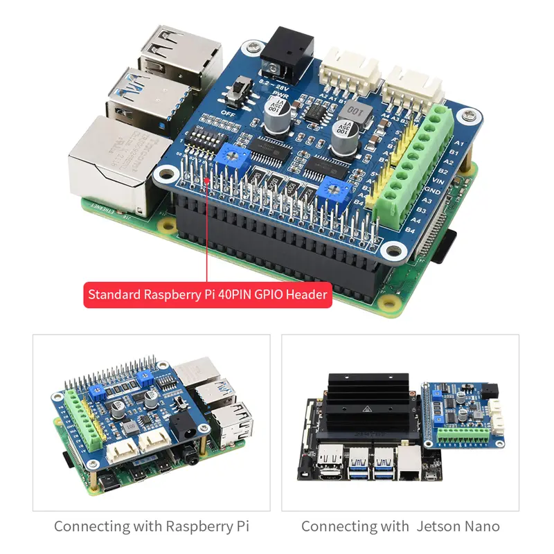 Stepper Motor HAT for Raspberry Pi HR8825 Drives Two Stepper Motors Up to 1/32 Microstepping for RPI 5 4B 3B+ 3B Zero 2 W 1.3 image 6