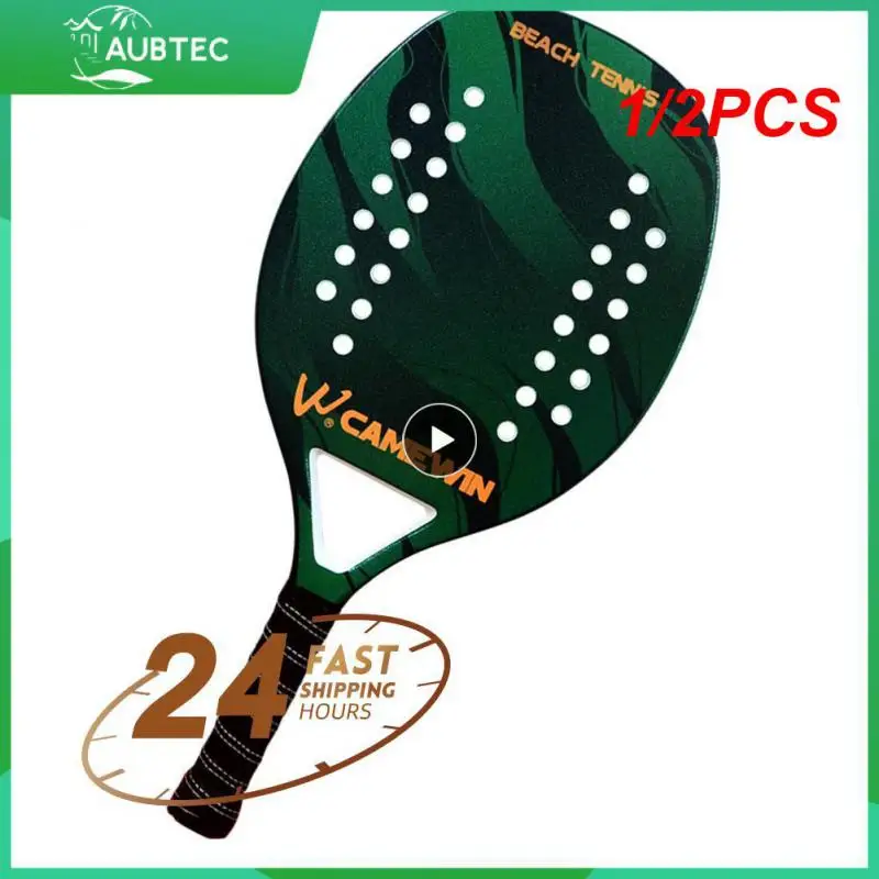 

1/2PCS Adult Professional Full Carbon Beach Tennis Racket Soft EVA Face Raqueta With Bag Unisex Equipment Padel Racket