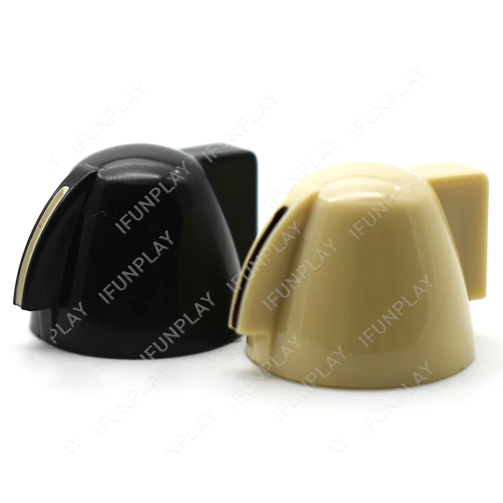 Supertool - Manopole per potenziometro, diametro del foro 6 mm, quadrante per amplificatore volume (confezione da 5), manopole in alluminio bianco, interruttore rotante, funzionamento manuale, 5 pezzi