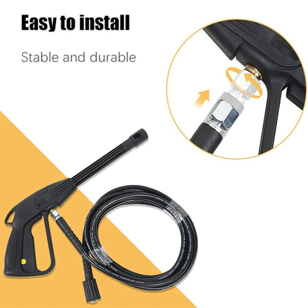 High Pressure Washer Hose with M22-15mm Thread Connector for Huter Car Washing hose Garden Cleaning Jet Wash Extension Pipe 2