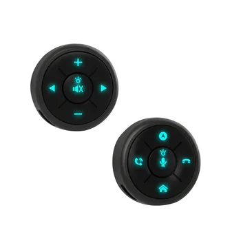 Telecomando wireless intelligente a 10 tasti con Bluetooth per auto e moto, per il controllo della musica sul volante, compatibile con IOS e Android.
