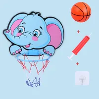 Kids Basketball Hoop Kit Cartoon Creative Animals Basketball Stand Outdoor Indoor Game Sport Play Toys For Children Kids 5